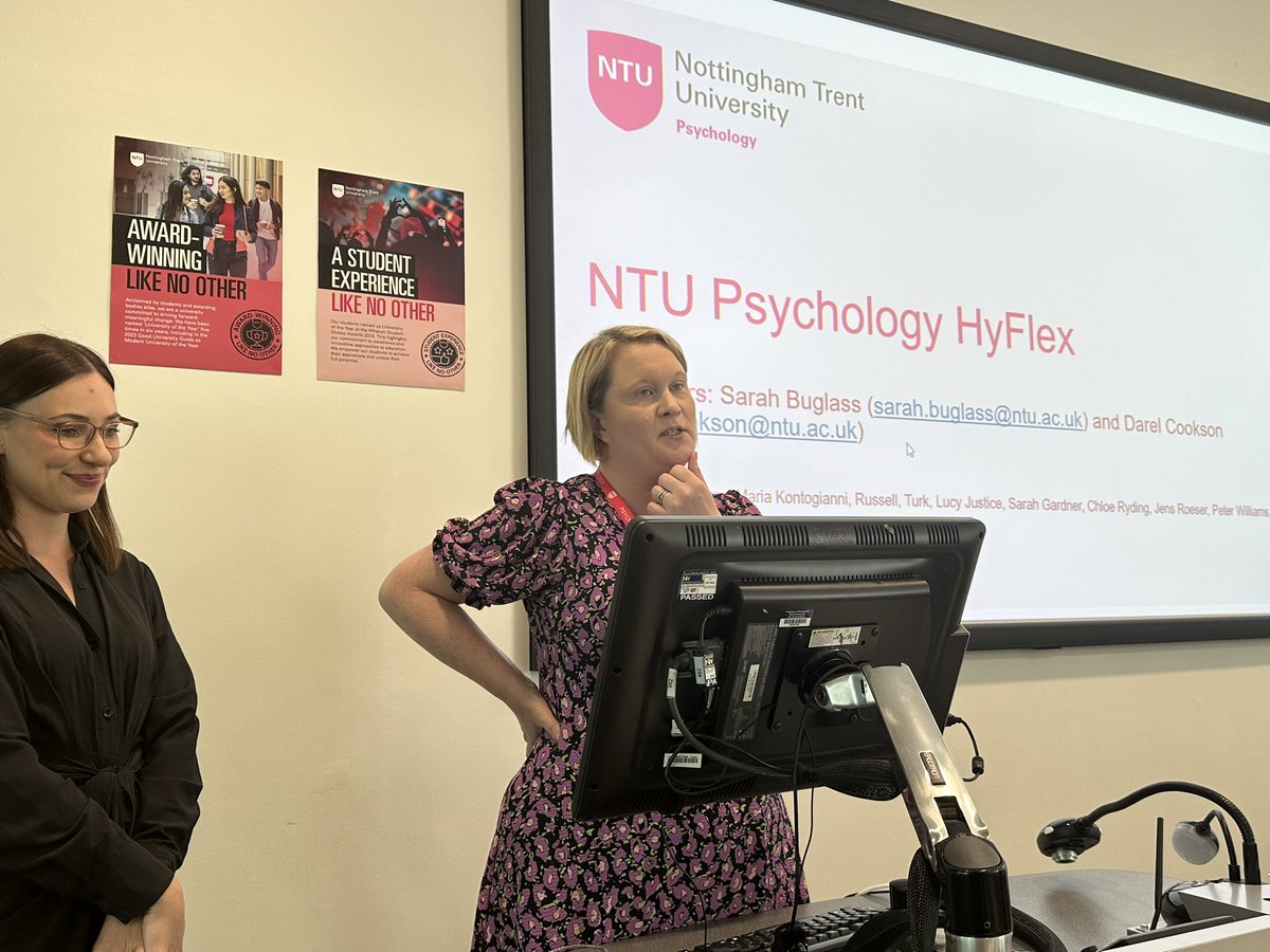 Always good to hear about #Psychology #HyFlex and @sarah_buglass & @DarelCookson are here @NtuTilt to tell us how they evaluated it! @PsychologyNTU