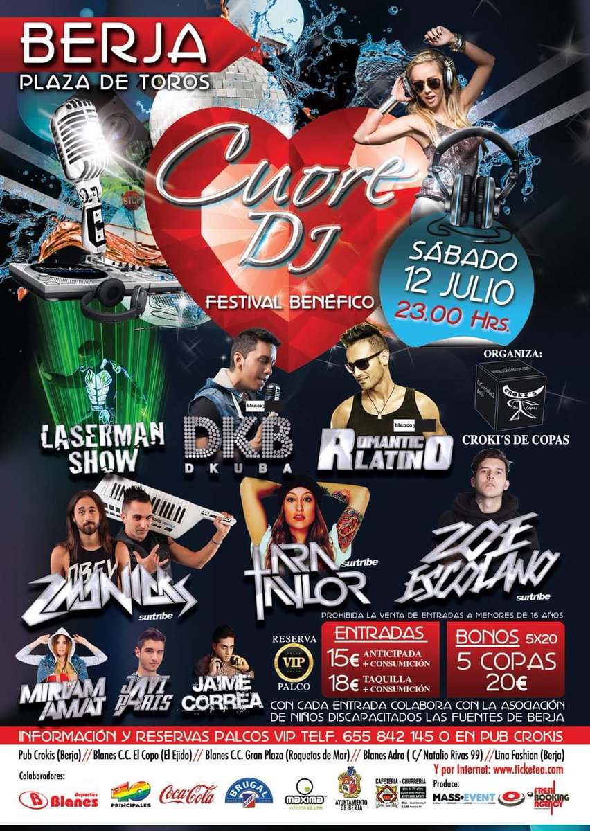 𝗕𝘂𝗲𝗻𝗼, 𝗽𝘂𝗲𝘀 𝗮𝗹𝗴𝘂𝗻𝗼𝘀 𝗲𝘀𝘁𝗮𝗿𝗶𝗮𝗻 𝗺𝘂𝘆 𝗝𝗼𝘃𝗲𝗻𝗰𝗶𝘁𝗼𝘀. AÑO 2014 Esta fue todo un éxito en la provincia, una de las noches que no se olvidan. Por aquellos entonces  no se organizaban tantos Festivales. #Berja #crokisdecopas
