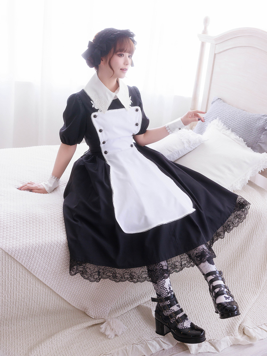 極美品　ワンダフルワールド　ミニエプロン　タブリエ　白