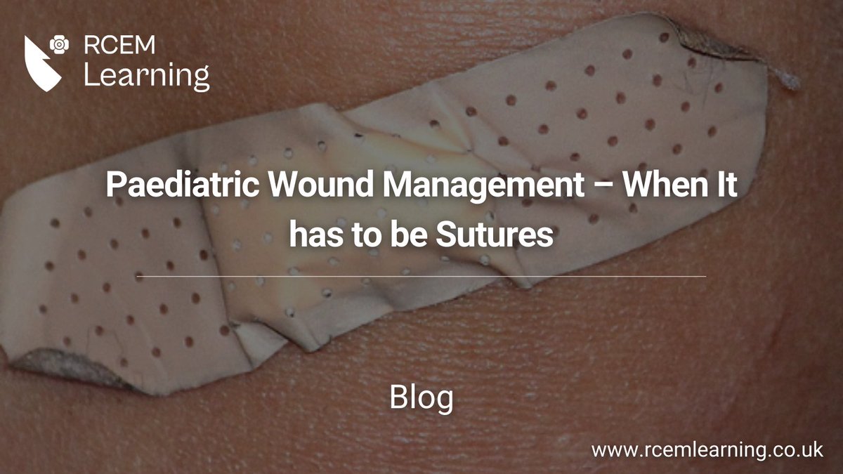 UPDATE: In the past, paediatric lacerations requiring sutures often required admission and a general anaesthetic for wound closure.

This blog looks at how we can provide timely, cost effective and acceptable management in the ED that avoids this paradigm: rcemlearning.co.uk/foamed/paediat…