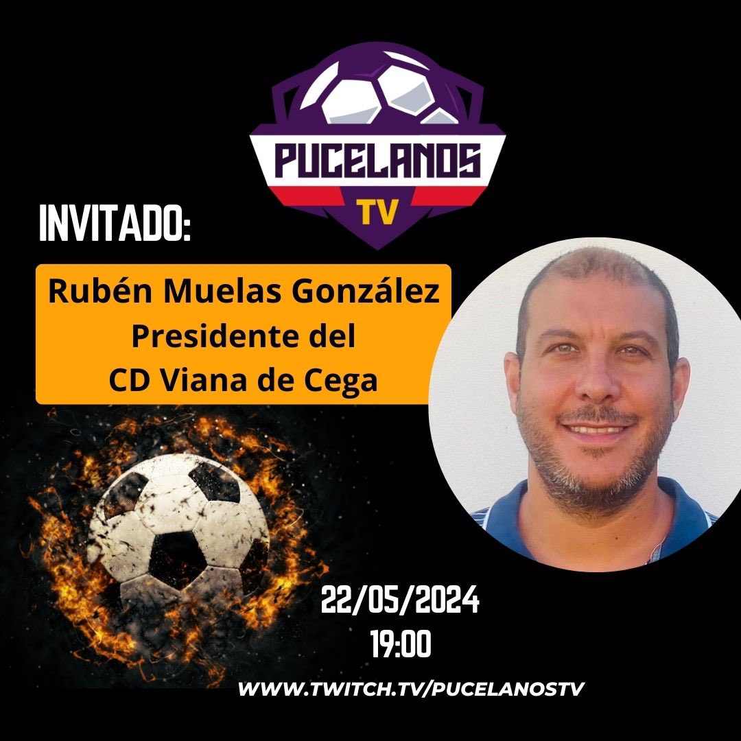 ‼️ Mañana a las 19.00 Ruben estará con nosotros ‼️ Hablaremos con el presidente de <a href="/vianafutbol/">C.D Viana de Cega Fútbol</a> y el coorganizador de la segunda edición <a href="/copacyl/">Copa CyL 2025</a> de benjamin y prebenjamin