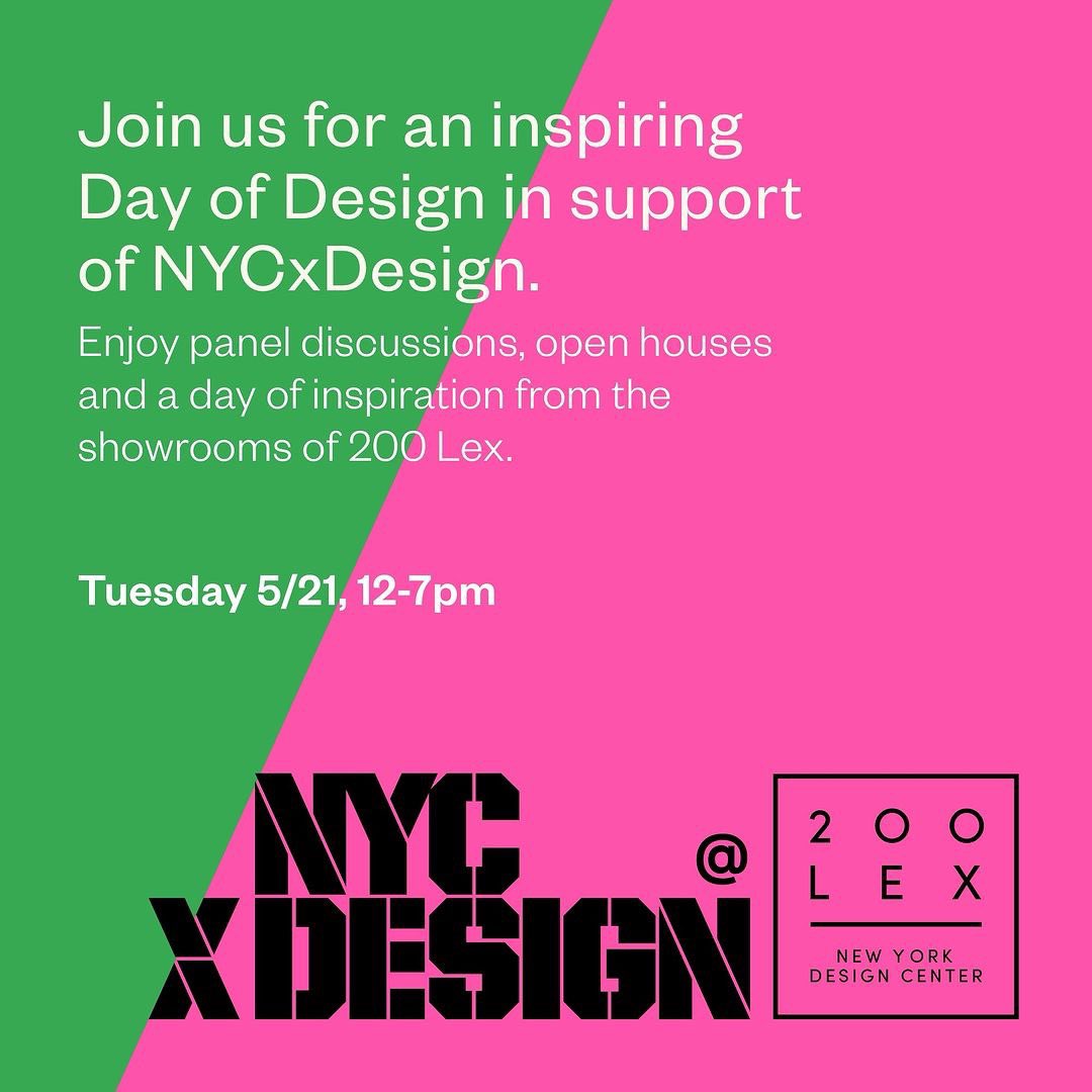 Join @NYDC TUESDAY, MAY 21 at 200 Lex to shop the showrooms, see new products, and experience the best in New York Design #nycxdesign RSVP nydc.com