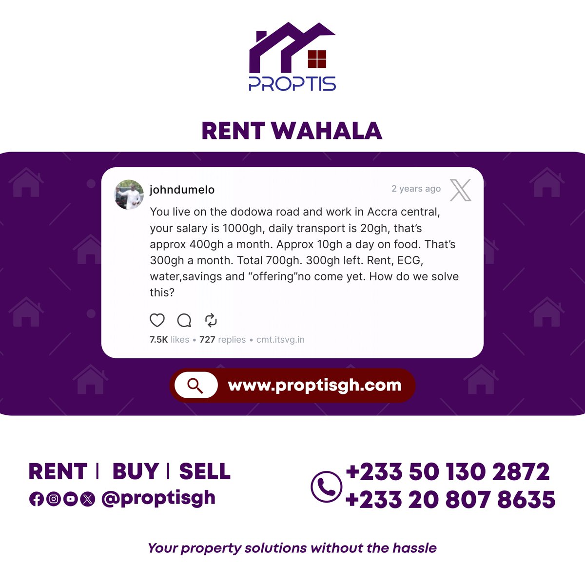 ProptisGh's tweet photo. Ebi God from day one π
Proptisgh, your property solutions without the hassle.
#proptis #houseforrent #houseforsale #rentwahala https://t.co/SGbQ0AkcOO
