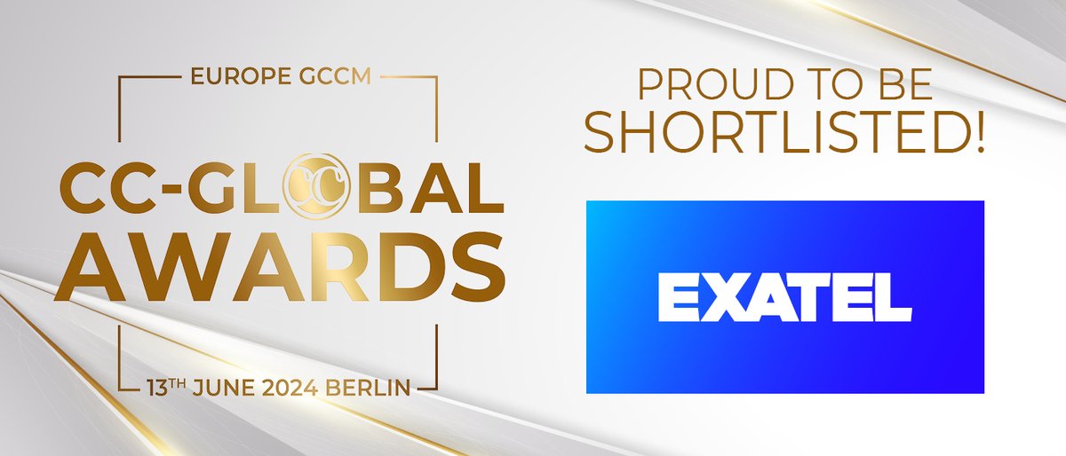 exatel_pl's tweet image. 💥Z dumą informujemy, że #EXATEL zakwalifikował się do finałowej listy międzynarodowego konkursu dla operatorów CC-Global Awards.

📌Rozstrzygnięcie konkursu i ogłoszenie zwycięzców nastąpi już 13 czerwca podczas gali w Berlinie. Samo zakwalifikowanie się do  grona finalistów,…