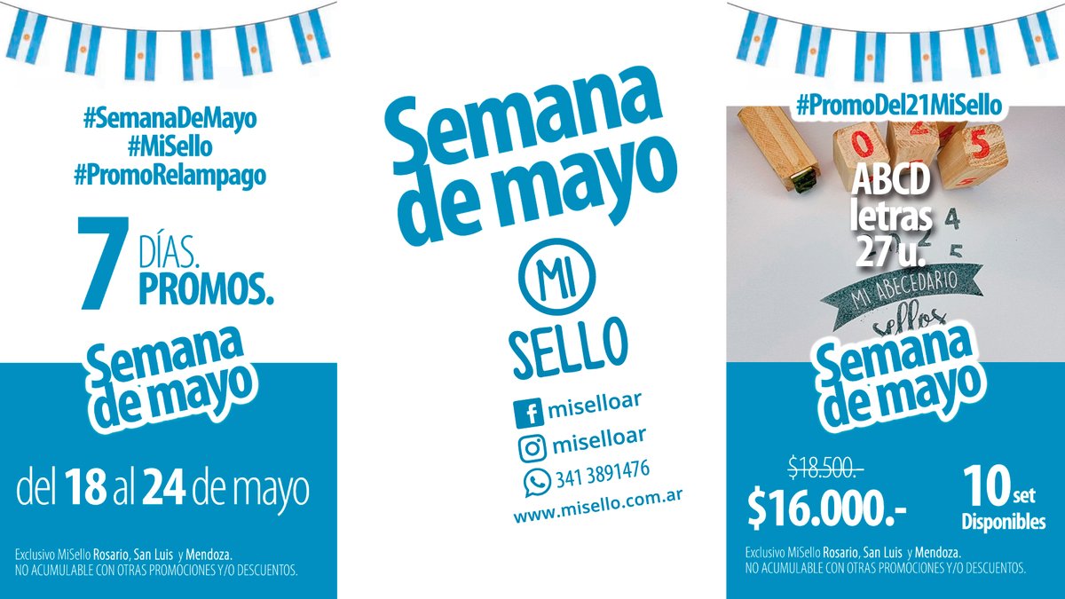 MiSelloOk's tweet photo. #promos ABCDario para usar y ReUtilIzar! #SemanadeMayo #abcd #sellos 
#PromoDel21MiSello
Hasta el 24 de mayo, todos los días una promo con #descuento real! https://t.co/7x96vKFEvz