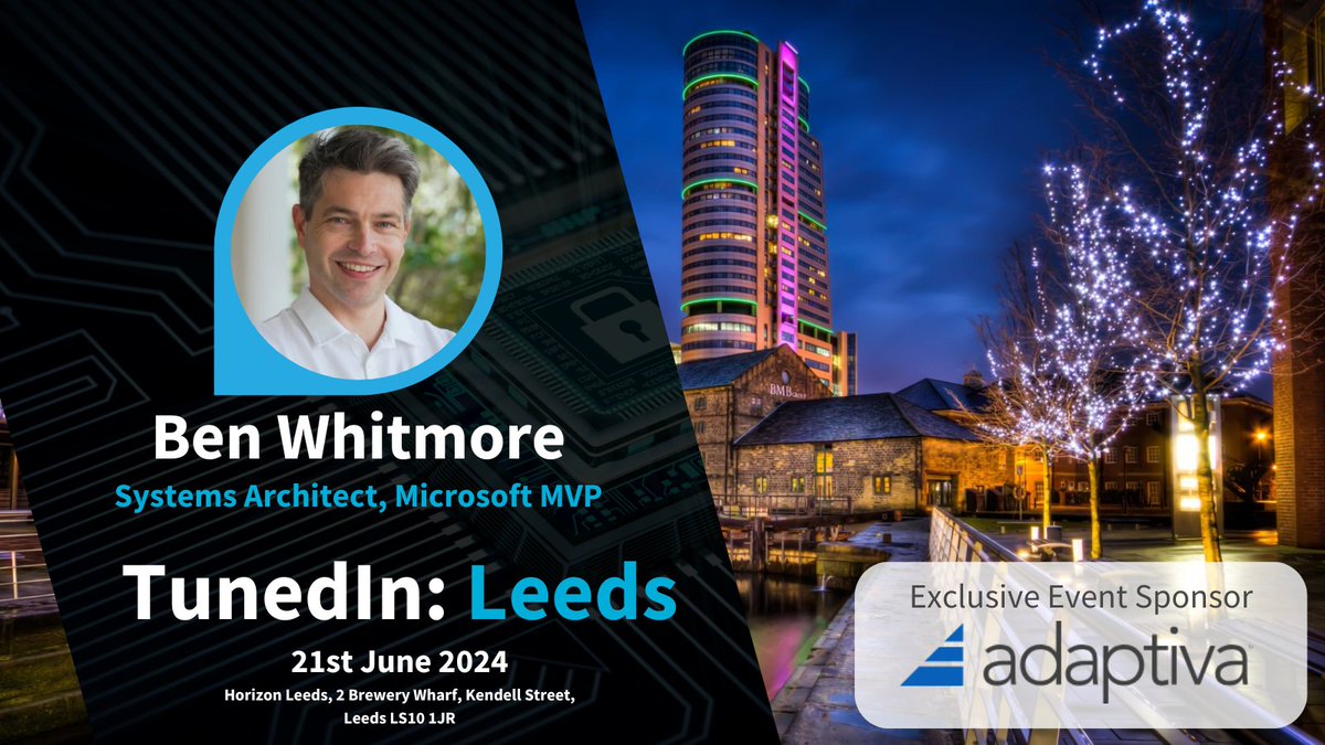 TunedInUG's tweet photo. 🗣️ SPEAKER ANNOUNCEMENT 🗣️

Our very own #007, @byteben will be using his license to thrill and speaking at #TunedInLeeds!

We look forward to seeing you in #Leeds on the 21st June!!

Grab your FREE Ticket Today!!

#MSIntune #MVPBuzz

https://t.co/DKbaa912Bm https://t.co/iS5DLz046i