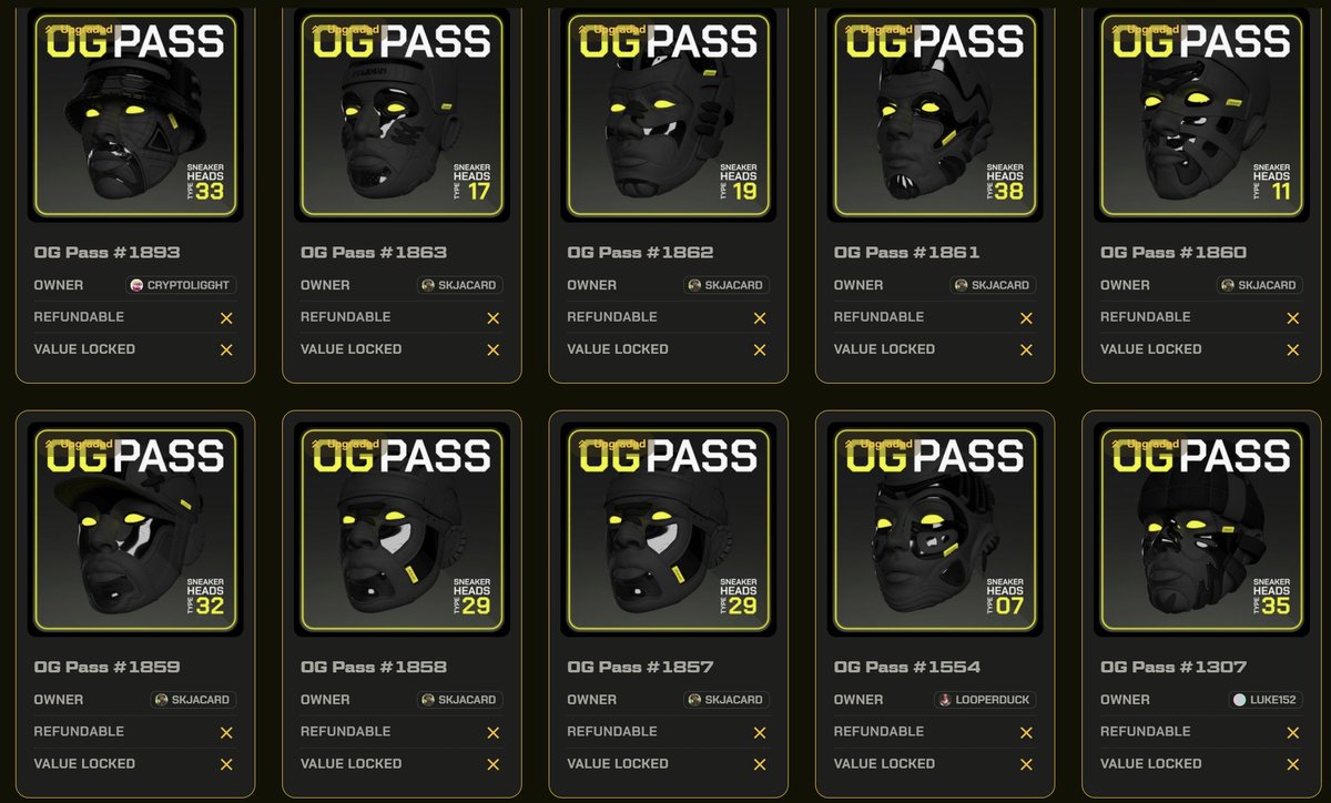 When upgrading your Booster on @blastr_xyz, you’ll get one of 40 different SneakerHeads OG Pass types, each with its own rarity.

Which one’s your favorite? 33 is fire!🔥

Think we’re done? We’re just getting started. Stay tuned!🚀