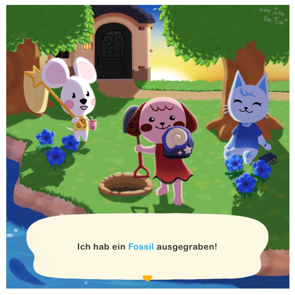 Inaka_Zandera's tweet image. Birthday present for a friend ✨ #animalcrossing