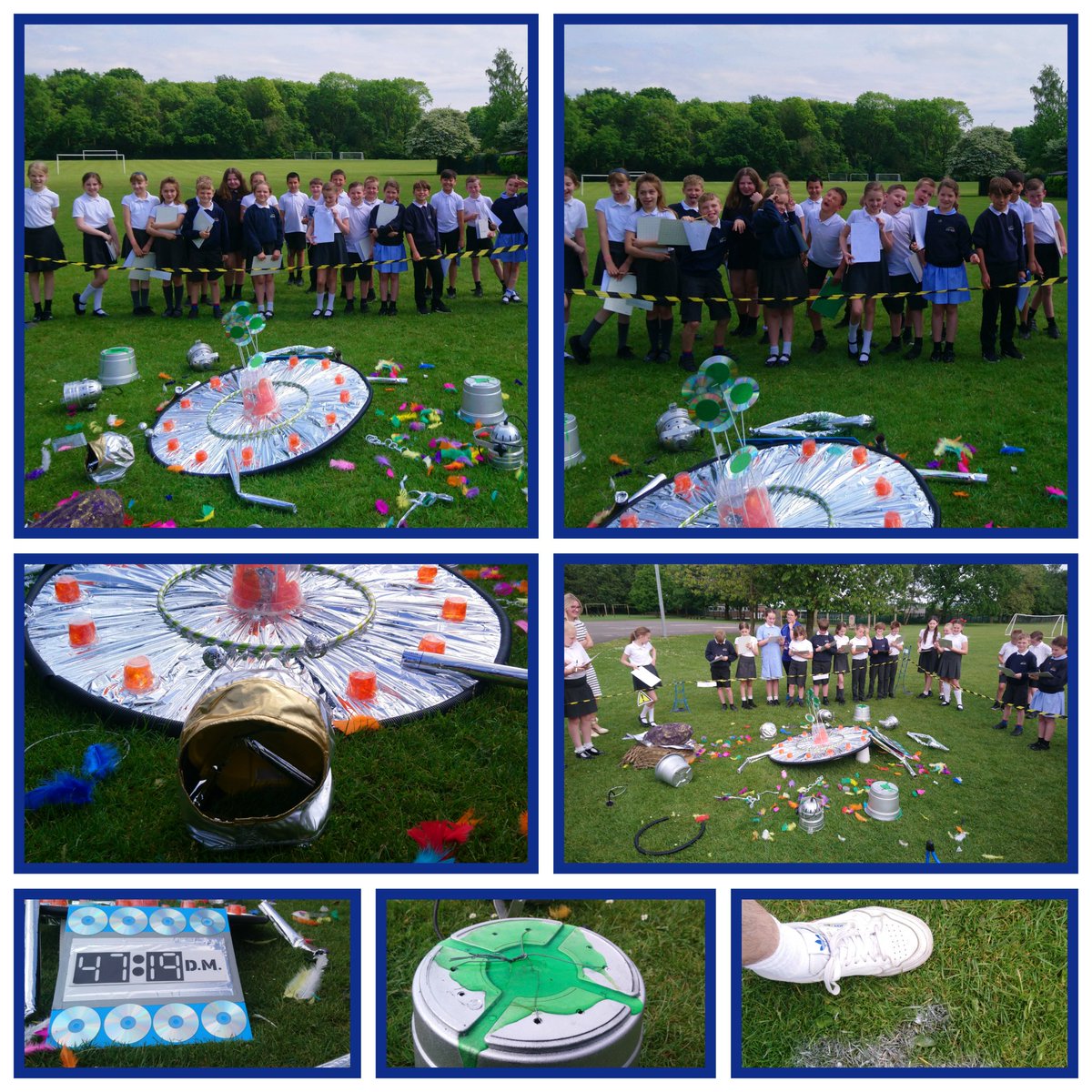 Look what's crash landed on our playing field! 👾 We are using our creativity to deduce what our visitors might look like from the clues on view. <a href="/BarntonMissR/">Miss Rutter</a> <a href="/BarntonMissHL/">Miss Lagar</a> <a href="/BarntonMrsRW/">Mrs Wieckowski</a>  #BCNPSessentialskills