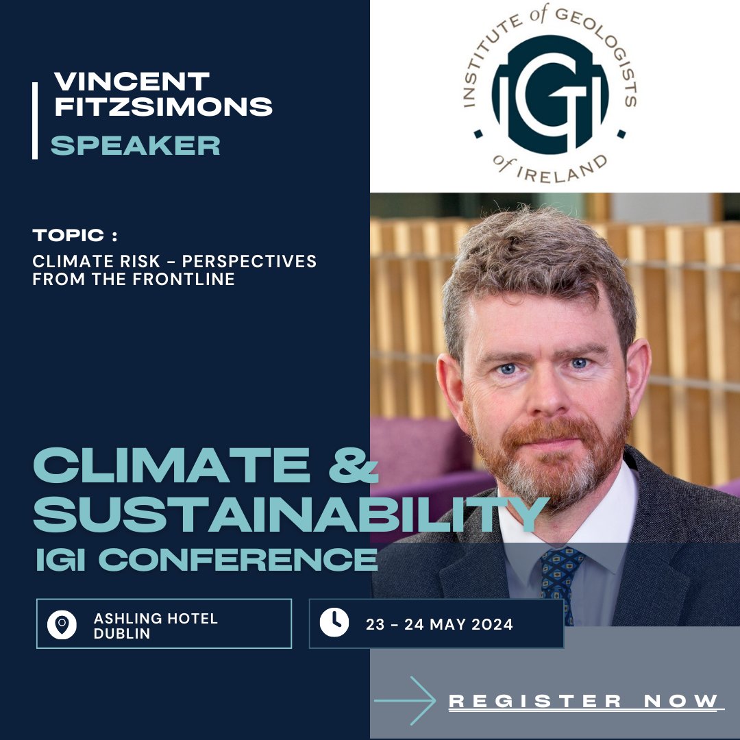Vincent Fitzsimons of <a href="/ScottishEPA/">Scottish Environment Protection Agency (SEPA)</a> will be speaking on Friday 24 May <a href="/IGI_PGeo/">IGI</a> 2024 Conference. Vincent will be speaking about Climate Risks &amp; his perspectives from the front line in Scotland.
#IGI2024 #flooding #riskmanagement #climatechange #adaption
igi.ie/conference-202…