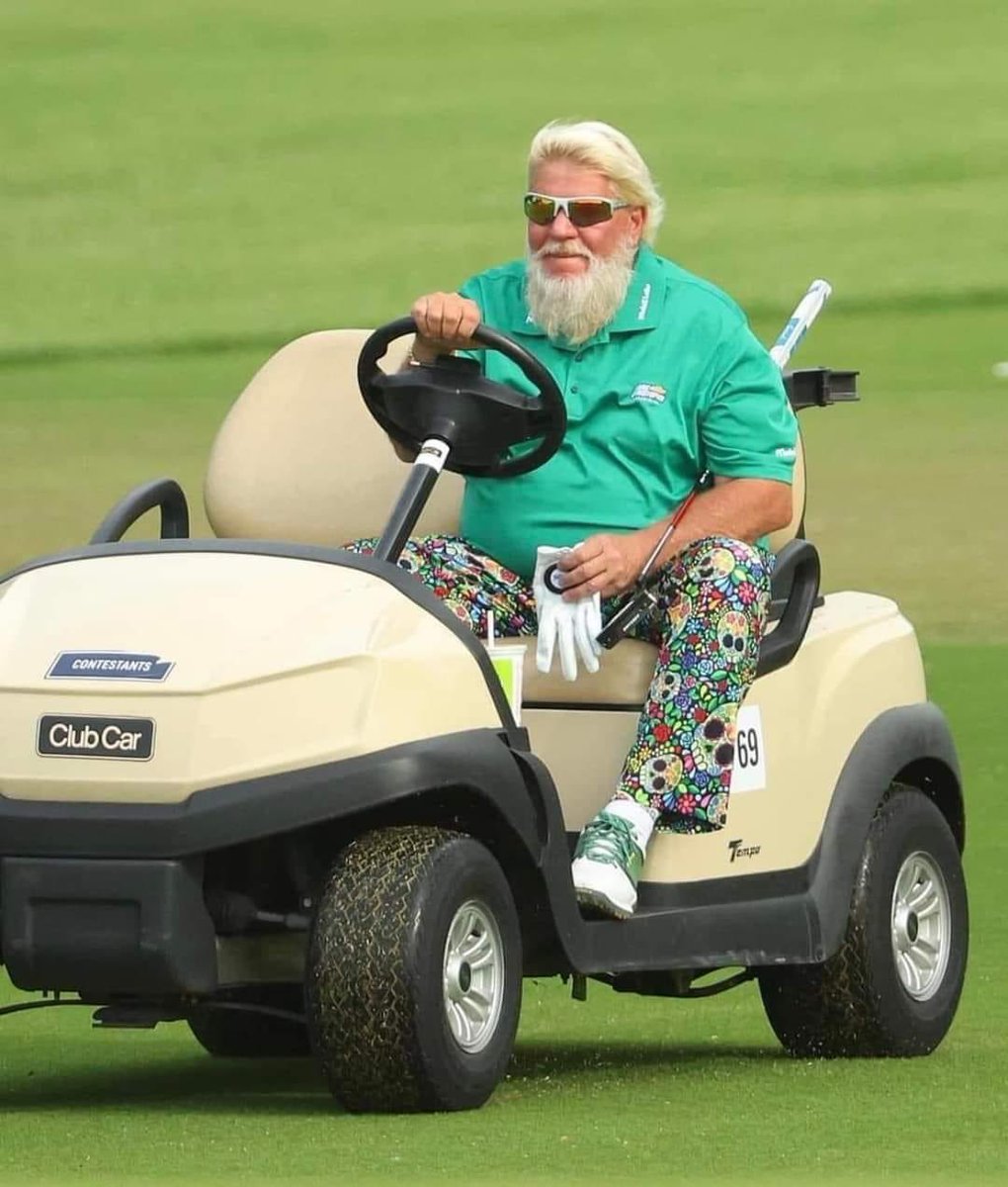 John Daly driving golf cart #69 in PGA events while smoking heaters, slamming M&M's, & beer bonging Diet Cokes looking like if the state of Florida was a person. What a legend. 

Hooters, the restaurant chain, sponsors both Daly and his son, who might have even been conceived in
