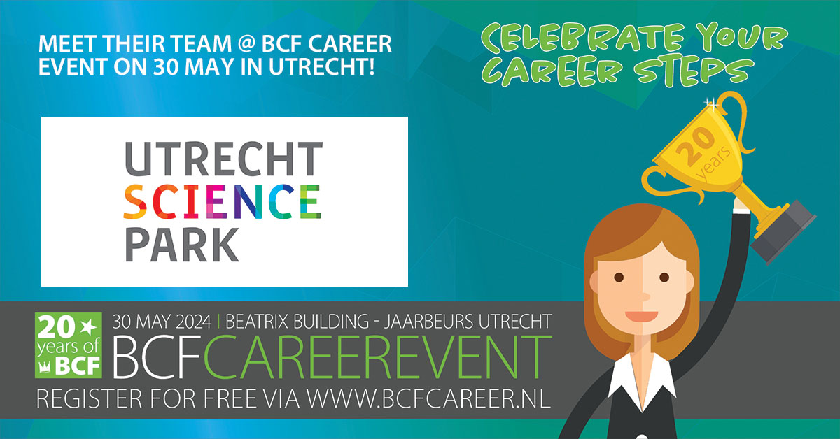 Are you interested in working or studying in the beating heart of Europe's most competitive region? Discover <a href="/UtrechtSciPark/">Utrecht Science Park</a>  on May 30 during BCF Career Event Netherlands. 
Registration to BCF Career Event is free and can be done here 👉hyphenprojects.nl/bcfcareerevent…