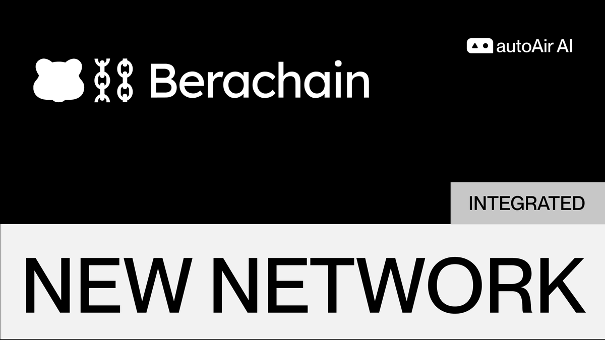 New Network Integration Announcement @berachain is now available on #AutoAir Bot. Try now: t.me/AutoAirBot