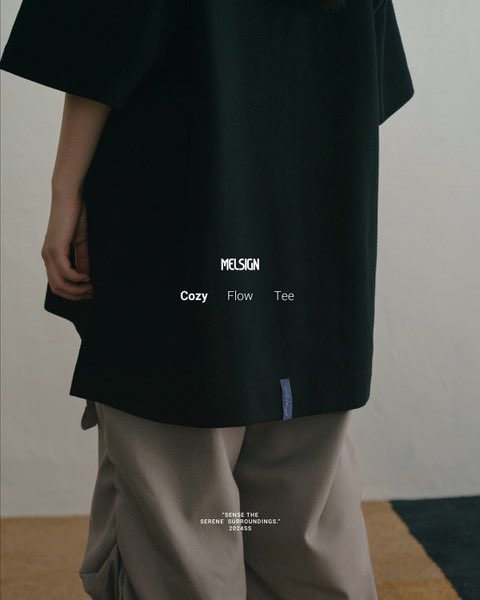 1Shinkirou's tweet photo. MELSIGN®
-
- Cozy Flow Tee  -
-
Color : BLACK
-
Size : S 〜 XL
-
Price : ¥ 9,500 ( in tax )
-
https://t.co/pOl2HVLgsh
- 
#MELSIGN #メルサイン https://t.co/9uFYjBvCte