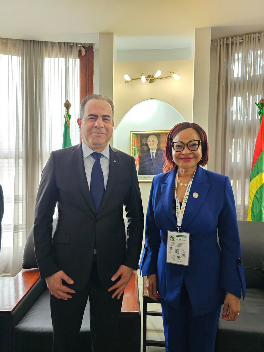 JosefaSacko's tweet photo. Am honored to speak at the official  inauguration of #SIPSA-#FILAHA @sipsafilaha and Agro-food Exhibition dedicated to #Agriculture, #Livestock & #Agribusiness in Africa happening now at #SAFEX Exhibition Centre in Algeria.
I congratulate the Secretary General and Minister of Agriculture & Rural development of Rep of #Algeria for this great initiative.
The #Agriculture sector remains paramount for #Trade within the region. 
Building #FoodTrade is a necessity, while focusing on developing integrated transportation #infrastructure & #agroindustry to boost domestic trade & also  @AfCFTA