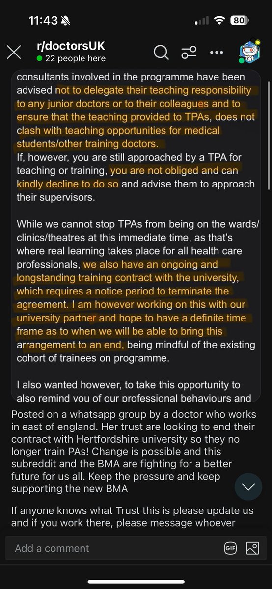 This is huge news. A trust is looking to terminate its contract with a university to train PAs. Other trusts seem to be following suit or looking to. The system needs the right skill set people in the right roles, not just ‘hands on deck’ Anyone know which trust this is?
