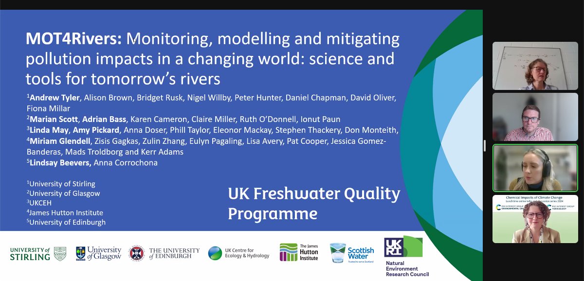 Tomás Sherwen (@drtomass) on Twitter photo Excited for today's <a href="/RSC_ECG/">RSC Environment Chem</a>/<a href="/RSCToxGroup/">RSC Toxicology Group</a> #CICC lunchtime seminar.
This month it's Jessica Gomez-Banderas (<a href="/JamesHuttonInst/">James Hutton Institute</a>) & Alison Brown (<a href="/StirUni/">University of Stirling</a>) talking about the #MOT4Rivers project.
Still time to register & join us:
rsc.org/events/detail/…
#Chemistry #climate #rivers Excited for today's <a href="/RSC_ECG/">RSC Environment Chem</a>/<a href="/RSCToxGroup/">RSC Toxicology Group</a> #CICC lunchtime seminar.
This month it's Jessica Gomez-Banderas (<a href="/JamesHuttonInst/">James Hutton Institute</a>) & Alison Brown (<a href="/StirUni/">University of Stirling</a>) talking about the #MOT4Rivers project.
Still time to register & join us:
rsc.org/events/detail/…
#Chemistry #climate #rivers
