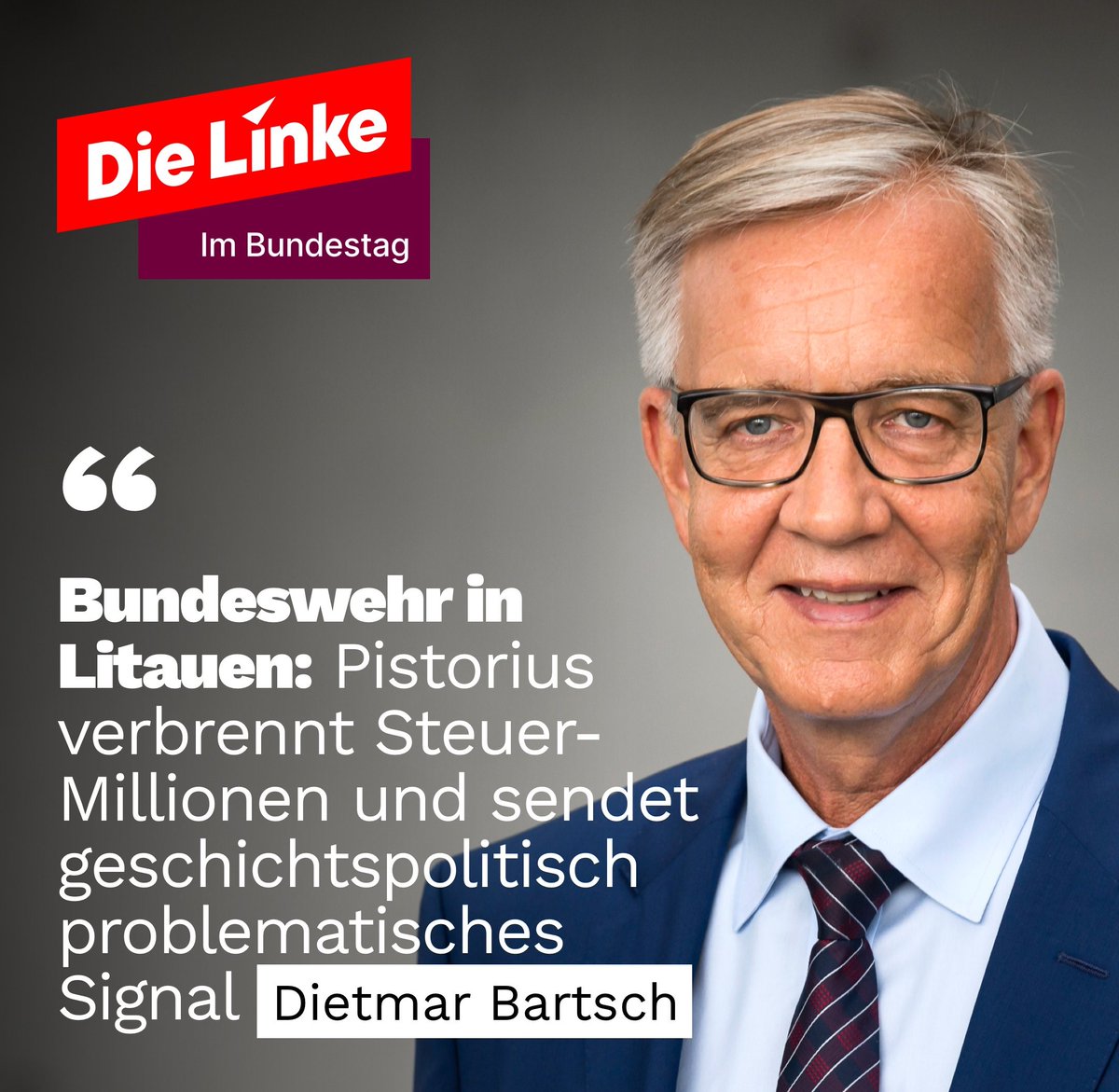 Ich finde ja, die Linke ist ein einziges 'geschichtspolitisch problematisches Signal.' Aber gut, die ist ja selbst bald Geschichte.