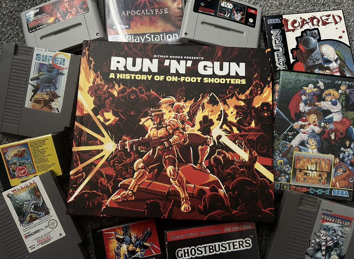 My run ‘n’ gun history book is aiming for a July launch via @bitmap_books I want to say a huge thanks to our guest writers @scully1888 @HG_101 @Sega_Lord_X @Wizwords, and to @jellyscare for fact-checking the whole darn thing! Please follow them and support their great work 👍