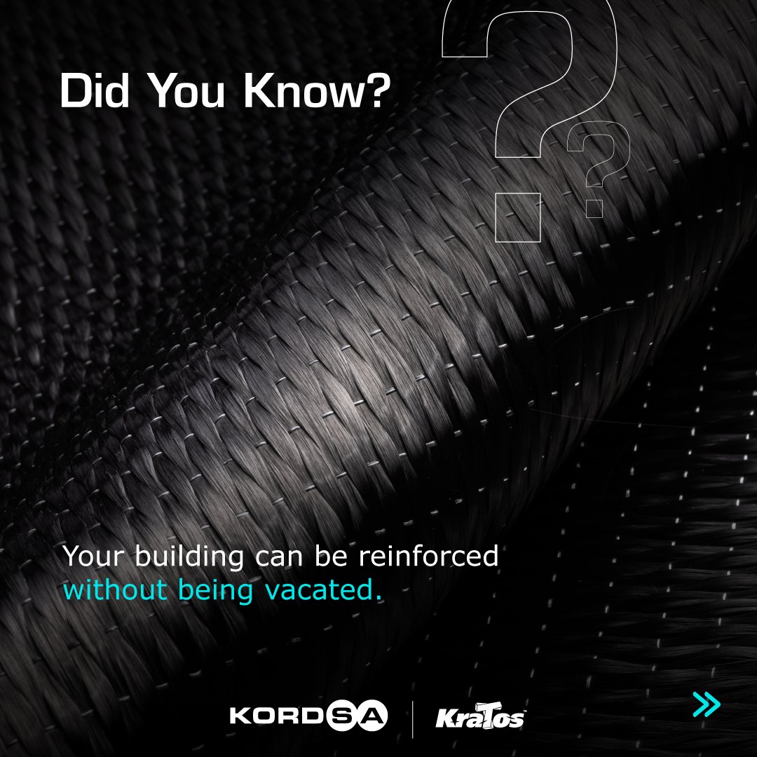 KordsaOfficial's tweet photo. Our Kratos Structural Reinforcement product group offers quick, easy, and cost-effective solutions without the necessity to demolish and reconstruct existing buildings.
#Kordsa #Kratos #WeReinforceLife https://t.co/fyz7vq2LXx