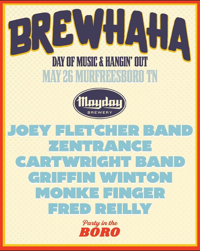 Save the date! We're thrilled to announce BREWHAHA Sunday May 26th, 1pm Memorial Day weekend! A day filled with beer, music, and some of Middle Tennessee's finest local musicians. Get ready to raise a glass to great tunes and good times! #lovethepeople #beerhugsandrockandroll