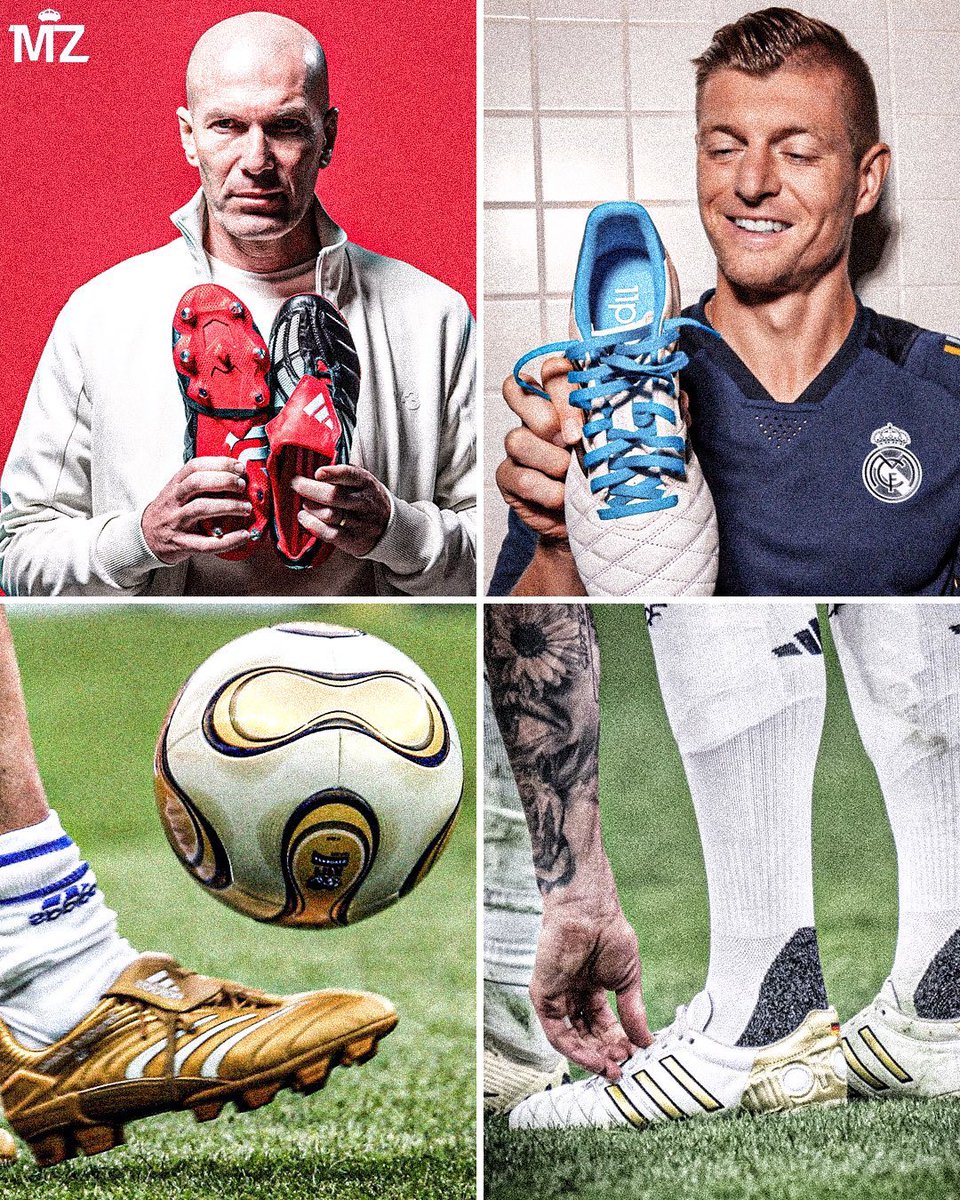 2006: Adidas release ‘Gold’ version of Zidane’s iconic Predator boots. 

2024: Adidas release ‘Gold’ version of Toni Kroos iconic Adipure 11Pro boots.

Both of them retired after the season.💔