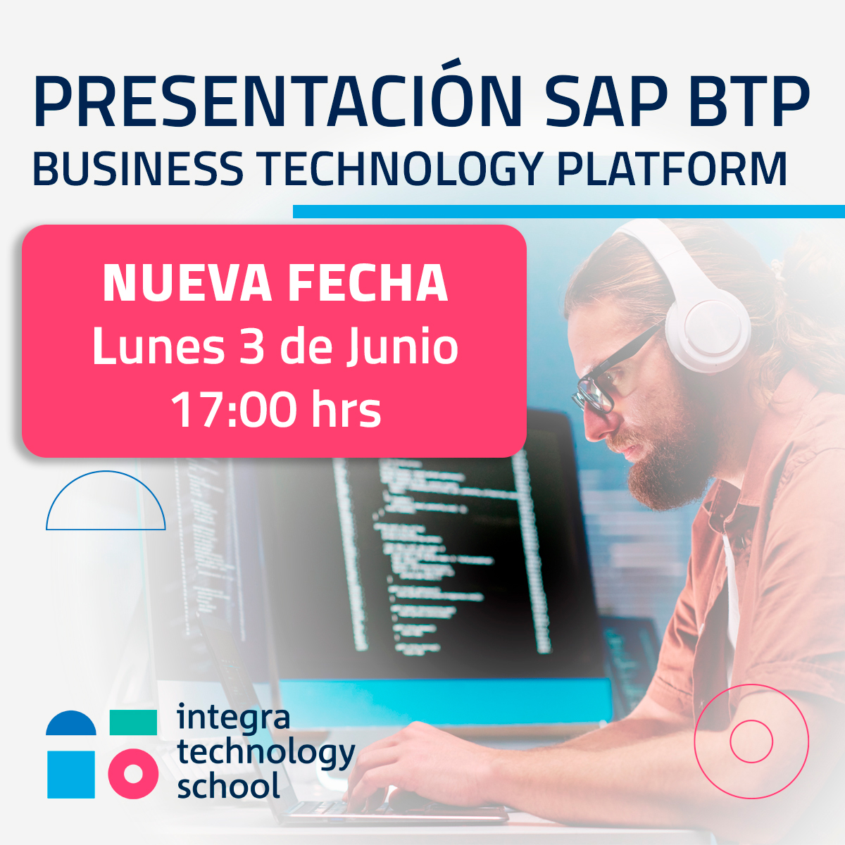 Por motivos de salud nos hemos visto obligados a retrasar el webinar previsto con dos personas fantásticas expertas en la plataforma BTP al 𝐥𝐮𝐧𝐞𝐬 𝐝𝐞 𝟑 𝐝𝐞 𝐣𝐮𝐧𝐢𝐨 𝐚 𝐥𝐚𝐬 𝟏𝟕:𝟎𝟎.
goo.su/FBkREG3 
#𝐒𝐀𝐏𝐁𝐓𝐏 #𝐐𝐮𝐢𝐞𝐫𝐨𝐒𝐞𝐫𝐂𝐨𝐧𝐬𝐮𝐥𝐭𝐨𝐫𝐒𝐀𝐏