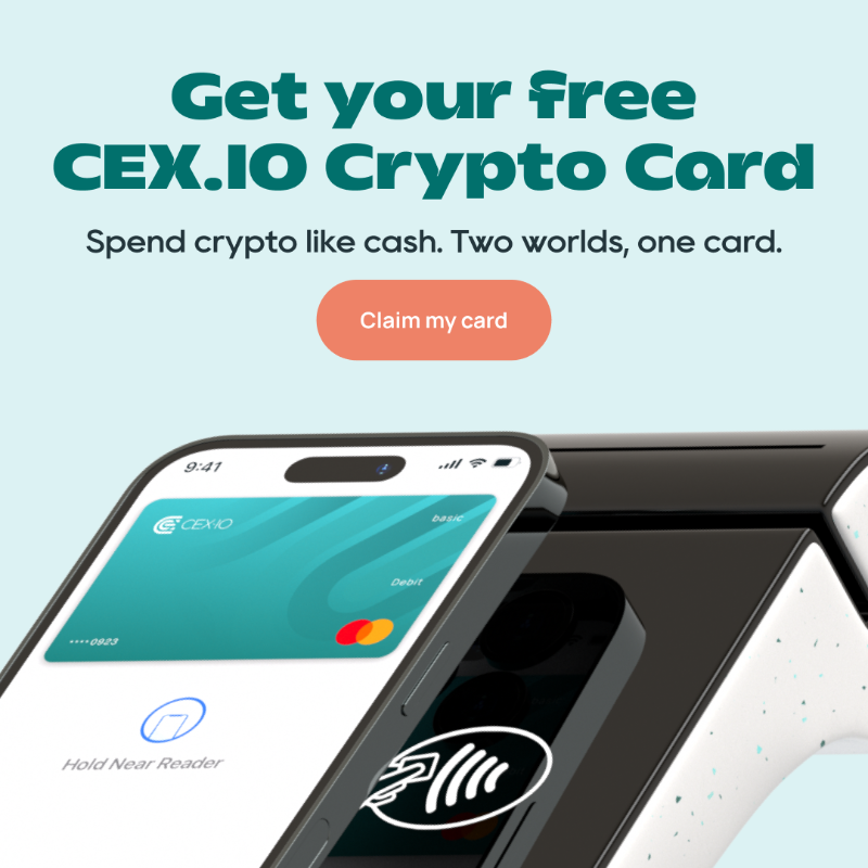 cex_io's tweet photo. Introducing the CEX•IO Crypto Debit Card! 💳✨

Free, and available to all EEA residents! Prepare for a new level of crypto payments and adoption! 📲🆓

👉 Claim your CEX•IO Crypto Card now  - https://t.co/fPRsZIGdge