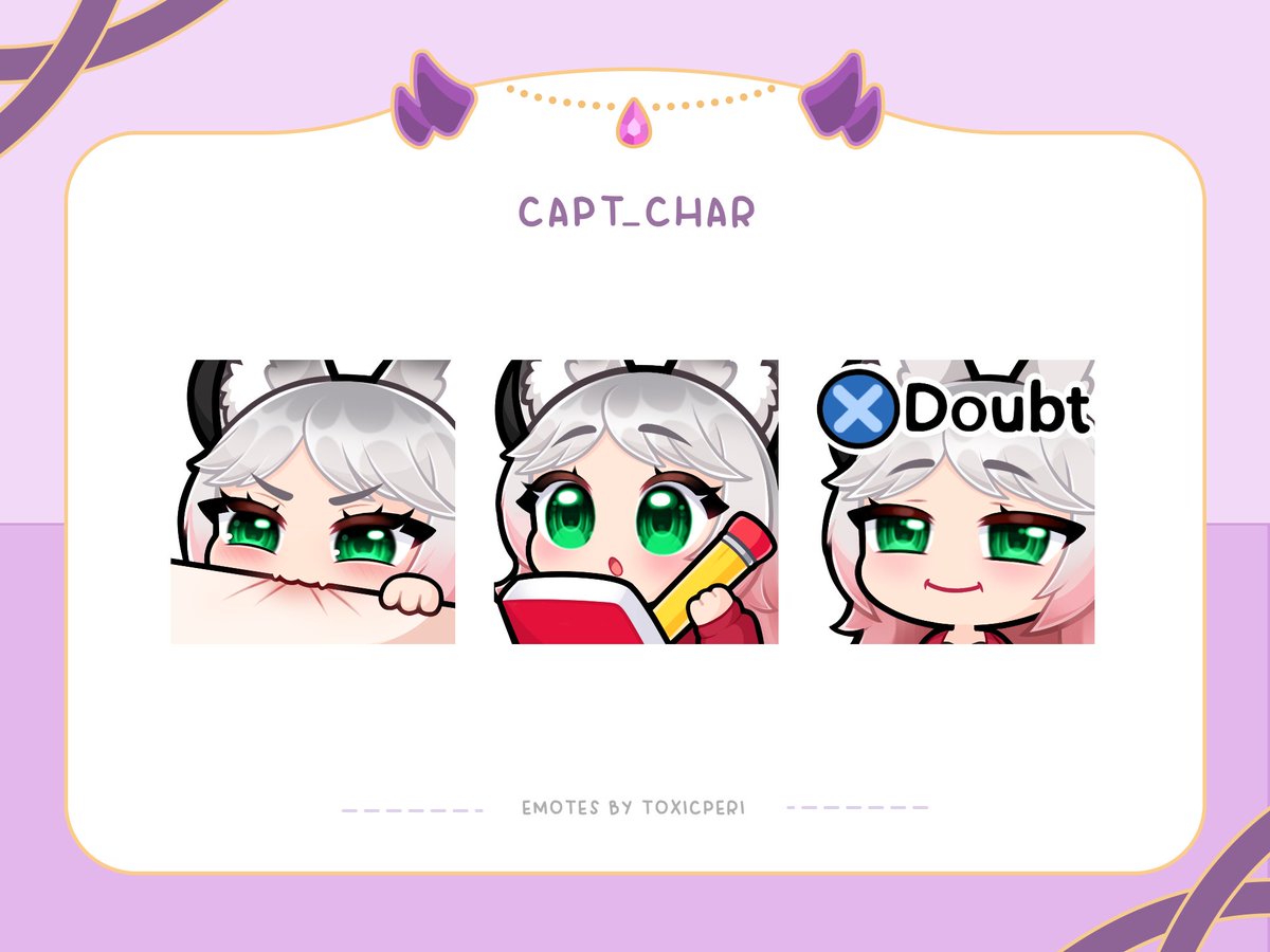Custom emotes for lovely @/Capt_Char 🥰