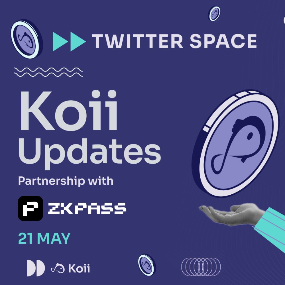 🎙️ Join our space today for a thrilling discussion on Exploring the Future of Identity, Infrastructure, and Reputation in Web3 with @zkPass! Tune in for a thought-provoking discussion as we uncover the partnership between Koii and zkPass, how their technology is shaping Web3's