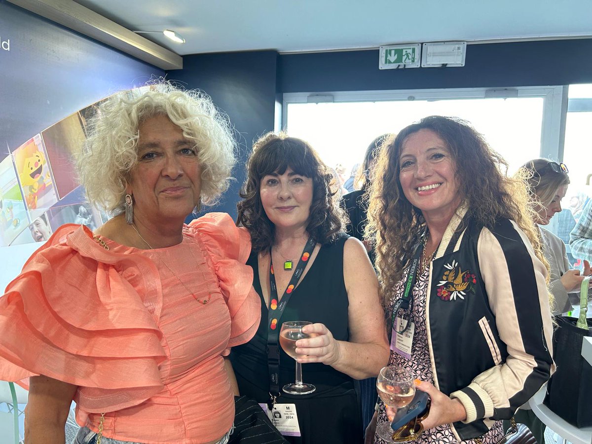 At Irish Pavillion Cannes to mark Dr Susan Liddy's WIFTI Presidency, Dame Heather Rabbatts Chair Times Up UK, Dr Susan Liddy and Rebecca Ladbury  @ScreenIreland  @CatalystIntFF @EDII_MIC @WFTV_UK @NYWIFT @WomenInFilm @IFI_Dub @susanliddy2