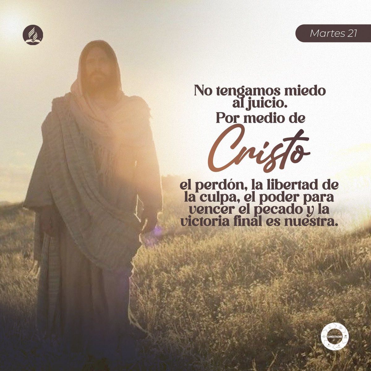 #LESAdv | martes 20

EL JUICIO HA LLEGADO 

“Cuando Cristo regrese, no habrá una segunda oportunidad. Cada ser humano habrá tenido suficiente información para tomar su decisión final e irrevocable a favor o en contra de Cristo”.

#Maná2025 

Juntos y #CONECTADOS