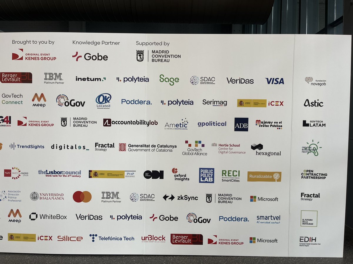 👀 Great to see the @oxfordinsights logo at @G4Icongress featuring among organisations that are having a real impact in the Govtech landscape.