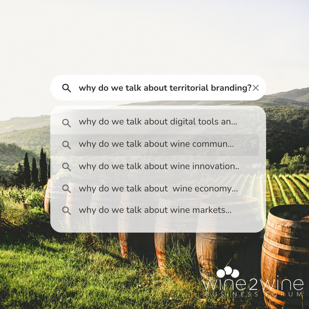 💡 Excited to explore #territorialbranding at the wine2wine Business Forum, spotlighting unique wine regions. 🍇 Let's delve into authentic #storytelling, linking wines to their origins. ⚠️ What other topics spark your interest at our forum? Share below! #winebusiness