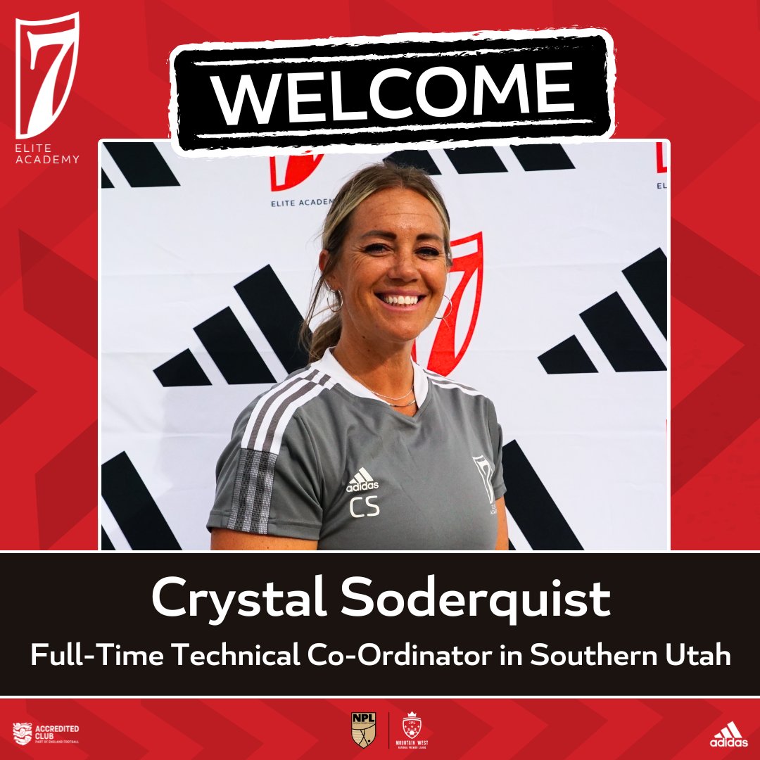 EXPANSION 🇺🇸🇬🇧🇹🇿 We're delighted to announce the recruitment of award-winning coach Crystal Soderquist as FULL-TIME Technical Co-Ordinator in Southern Utah! 🤝

Crystal was named UYSA Coach of the Year in 2023 ⚽️

FIND OUT MORE 👇
7eliteacademy.com/news_article/s…

#7EliteAcademy | #UYSA