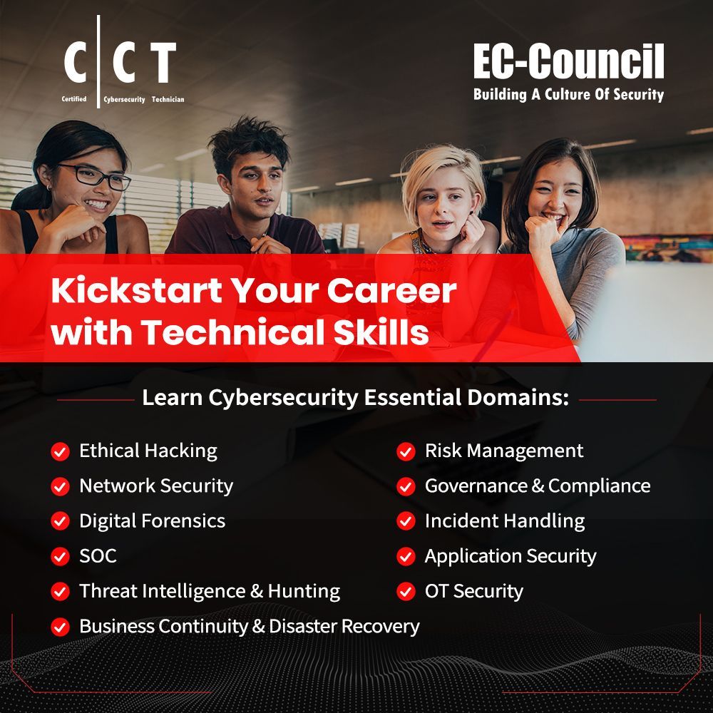 Take this opportunity to kickstart your career in #Cybersecurity with this #cctScholarship program from #ECCouncil worth $7 million! Acquire entry-level skills and become a part of the future-ready cyber workforce. 

Apply Now: buff.ly/44QKBYO 

#eccouncilscholarship