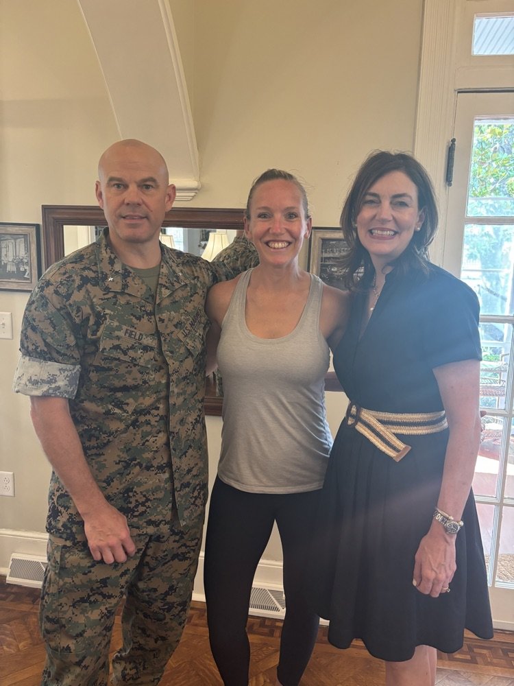 Mrs. DeCarlo traveled to Parris island, SC last week to attend an Educator workshop at the Marine Bootcamp Station!