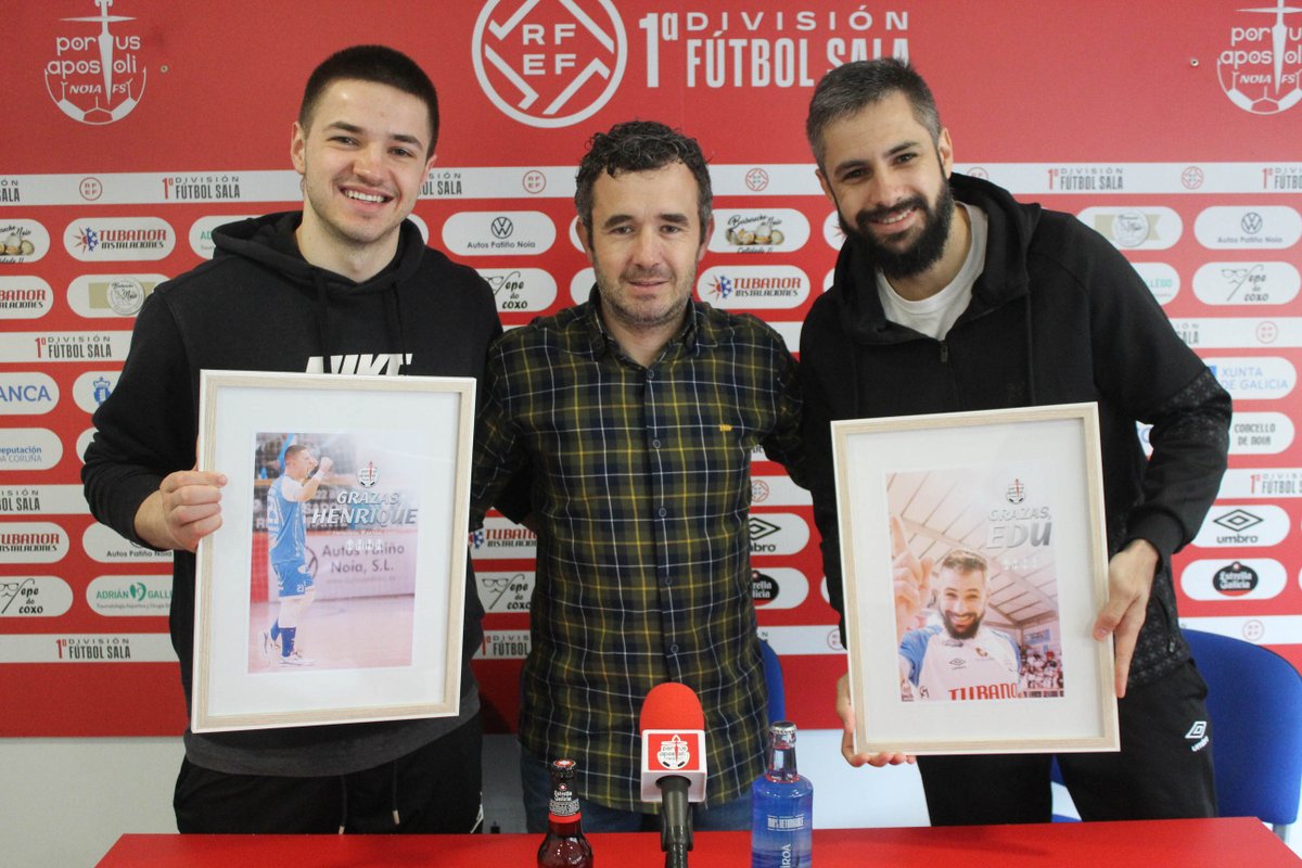 NoiaFutbolSala's tweet photo. ๐๏ธ Consulta a ๐ซ๐จ๐ฅ๐๐ ๐๐ ๐ฉ๐ซ๐๐ง๐ฌ๐ de despedida de @hkbarbieri e @eduardo_jaba en #NoiaPAFSTV.
โก๏ธ https://t.co/5WlQIfycUS
๐ค #GrazasHenrique #GrazasEdu ๐ค https://t.co/Xr4zOlzJ8i