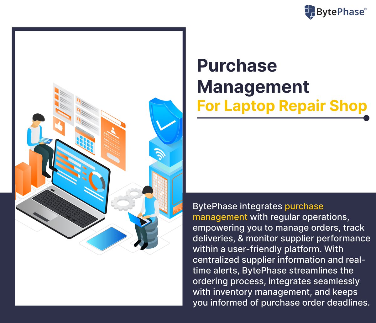 bytephase's tweet photo. Purchase Management For Laptop Repair Shop
#OrderManagement #DeliveryTracking #PerformanceMonitoring #SupplierInformation #RealTimeAlerts https://t.co/JG4gKZsn0z