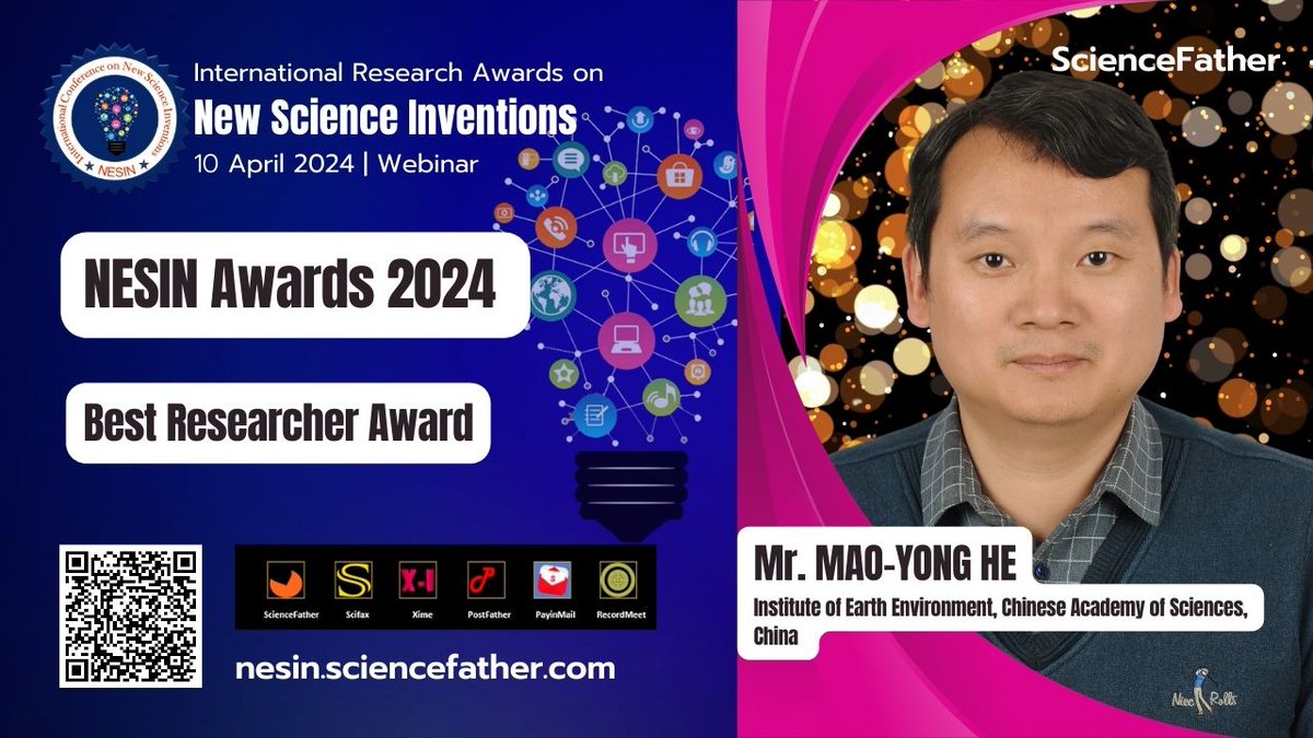 Mr. Mao-Yong He, Chinese Academy of Sciences, China, Excellence in Appli... youtu.be/Nf8mSIGeXYE?si… via @YouTube                                         International Research Awards on New Science Inventions Website: nesin.sciencefather.com  #science #sciencefather #shorts