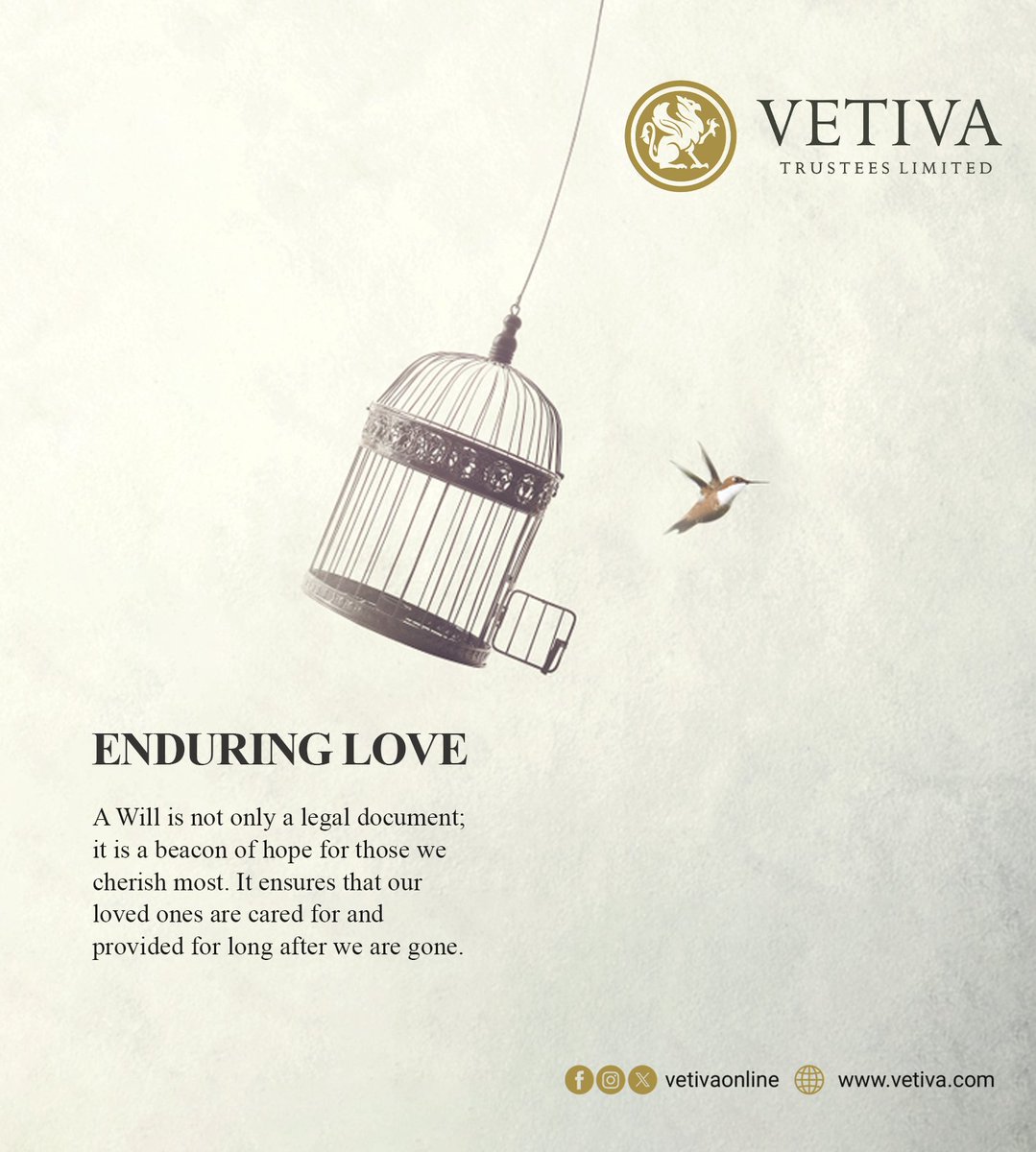 vetivaonline's tweet photo. WILL your love endure beyond fleeting gestures and heartfelt conversations?
Ensure efficient transfer of wealth to continue to stand as a pillar of strength for those you love.
#Willdrafting #Enduringlove #Legacyprotection #Vetiva #Vetivatrustees https://t.co/sIcSLh0OkJ