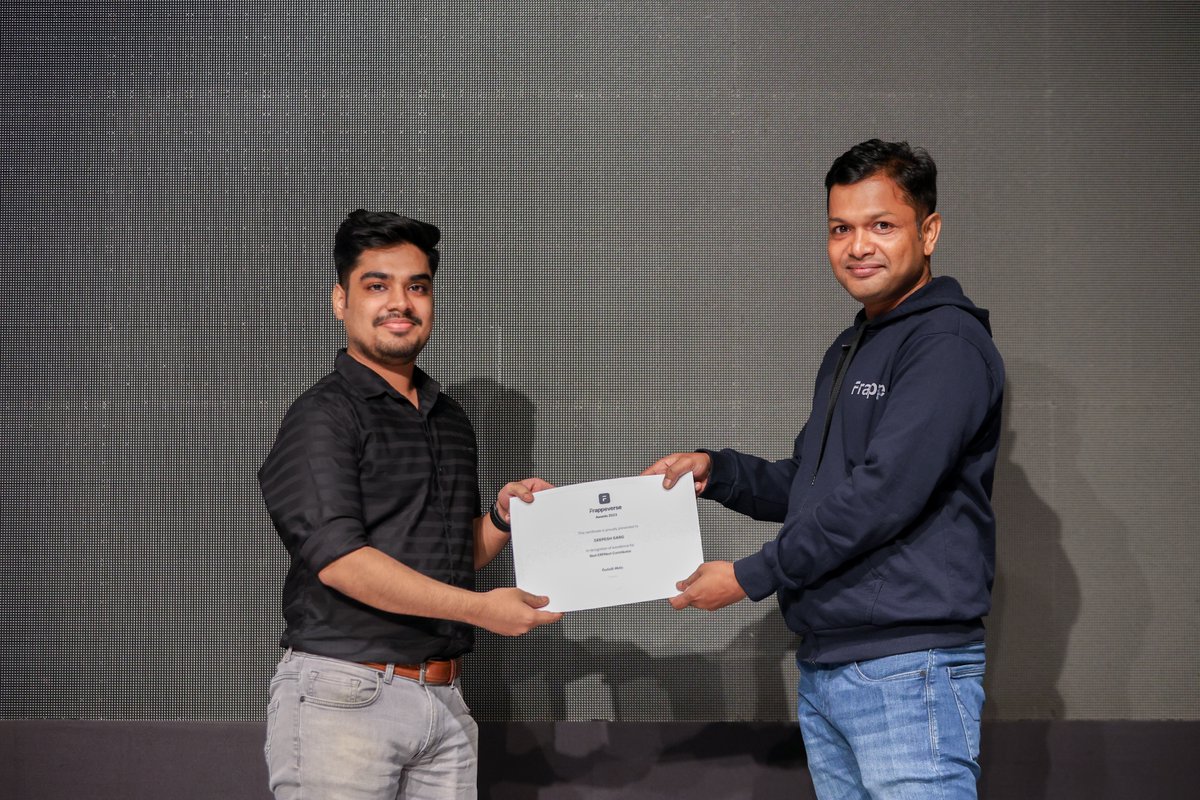frappetech's tweet photo. Meet @DeepeshGarg16, one of the best developers in the Frappe community 🌟 

Driven by his passion for problem-solving and his ambition to excel, Deepesh brings his best effort every day. Read the blog post to learn more about him and the dreams that inspire him.

Link - https://t.co/xIPDHEdwc2

#devjobs #erpnext