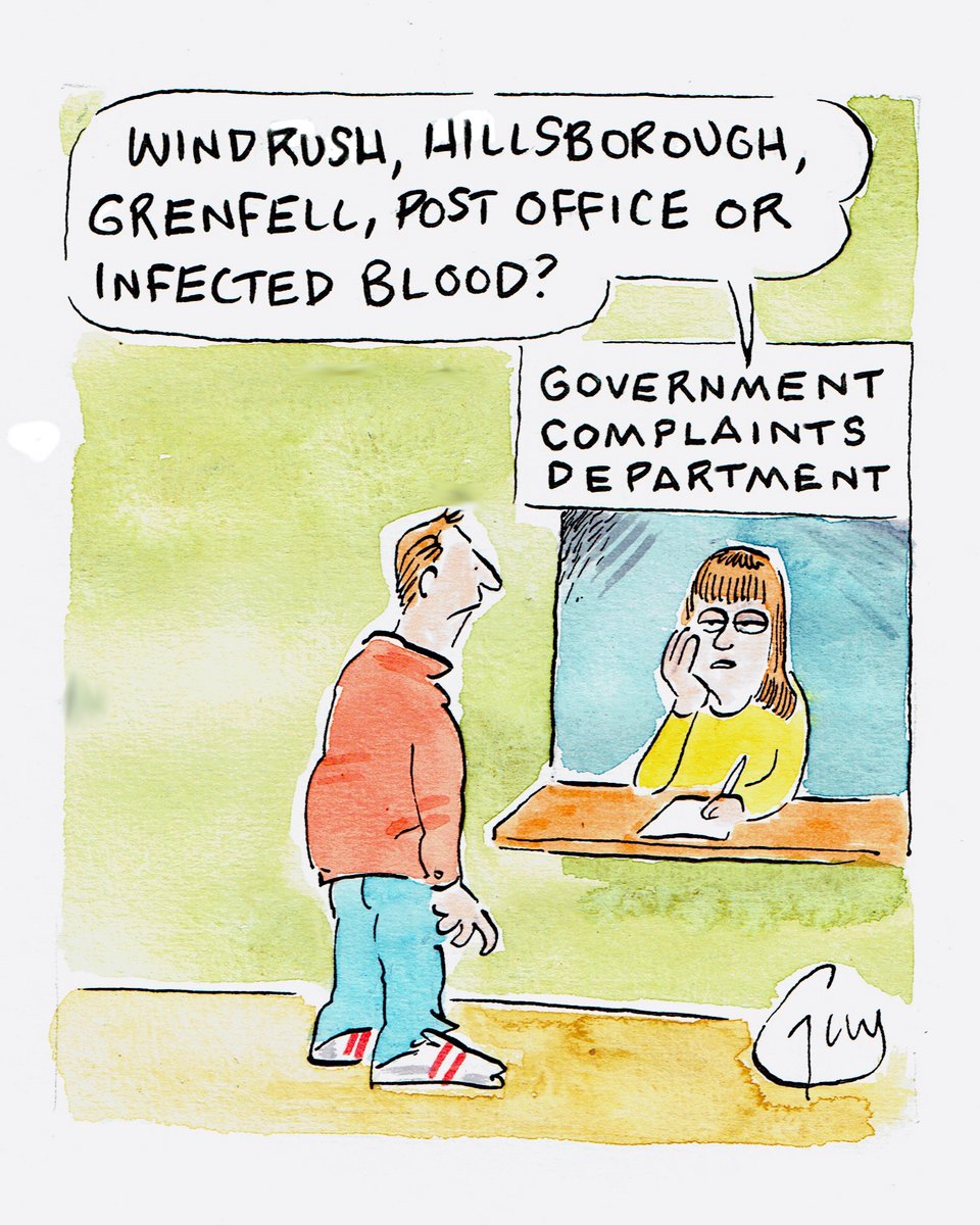 My cartoon for Wednesday's @MetroUK @MetroPicDesk #Windrush #Grenfell #post_office #infectedblood #government #scandals