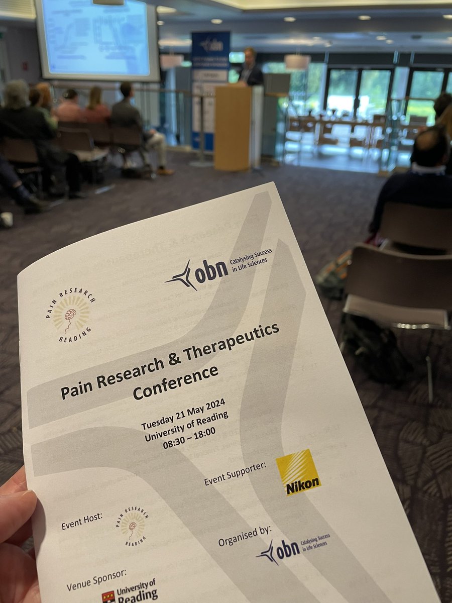 Immersing myself in a day of pain today.  Better than it sounds.  Enjoying learning about Pain Research at Reading and beyond.  #PainResearchReading #ReadingPharmacy #RSOP #ReadingUniversity #obn