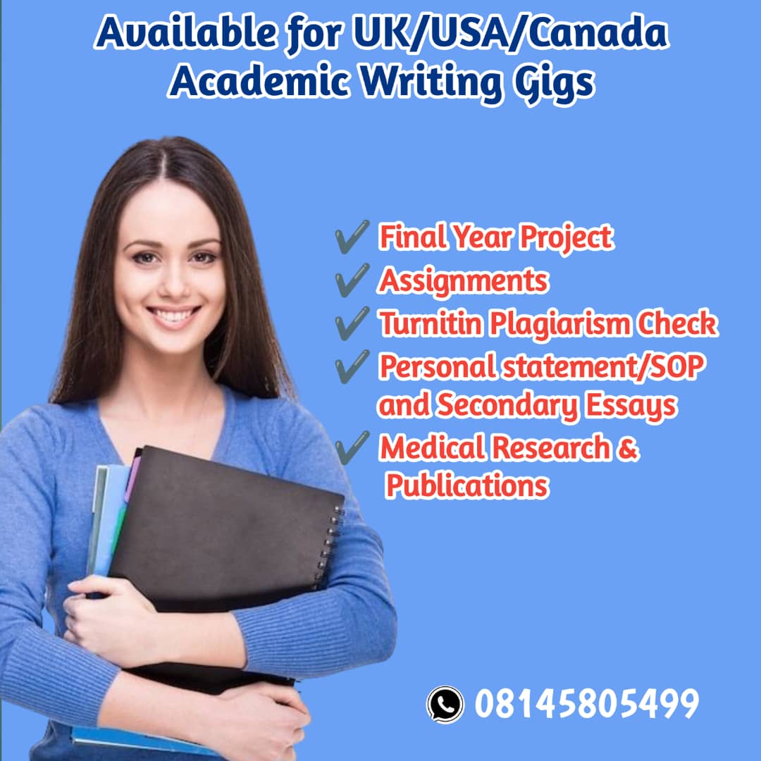 PreciousAde8's tweet photo. @theoliviaa_ Available for UK/USA academic writing gigs.

✅ Assignments
✅Turnitin plagiarism check 
✅ Personal statement/SOP and secondary essays 
✅ Medical research &amp; publications 
https://t.co/7rkor3cdtj https://t.co/S8e1Mze2hJ