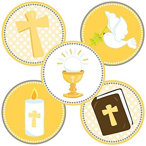 Adore By Nat offers a set of 50 Yellow First Holy Communion Party Favor Stickers, perfect for Neutral Christening Baptism events. Add a special touch to your celebration with these beautiful labels. #CommunionParty #BaptismLabels #StickerLabels buff.ly/4awFDBE