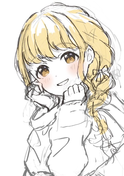 「hair over shoulder」のTwitter画像/イラスト(新着)