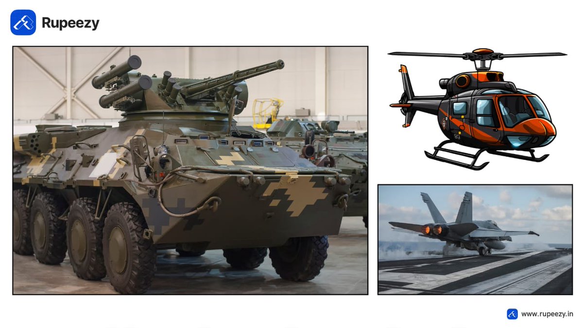 RupeezyOfficial's tweet image. 👉 Defense Sector Has Huge Growth Opportunity in India🇮🇳

🌟 Every Intelligent Investors must know A list of 20 Stocks✨

👉 A Thread🧵👇........... 

#stocks #stockmarketindia #investing #investment #investors #stockmarket #defense