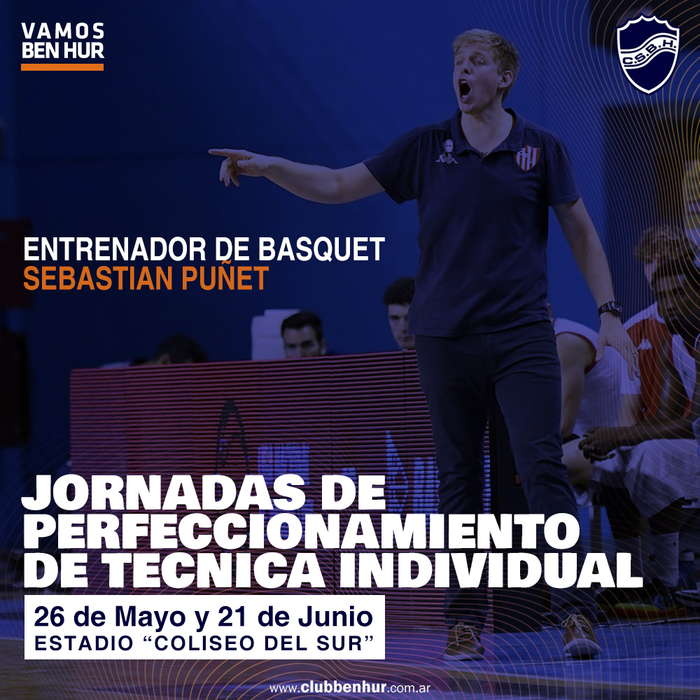 🏀#Formativas. El Club Sportivo #BenHur llevará adelante dos Jornadas de Perfeccionamiento de Técnica Individual a cargo del Entrenador Sebastián Puñet. Será destinada a jugadores de básquet de la Institución.
#VamosBenHur 🔵⚪🔵
📲 💻 clubbenhur.com.ar/jornadas-de-pe…