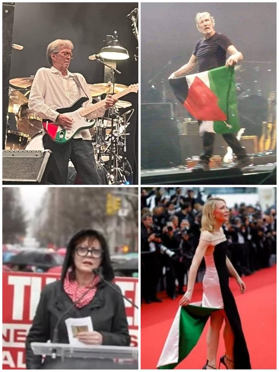 Pro justice for plestine , where are the Italians:  thanx 
Roger Walters,
Susan Sarandon
Cat Blanchett
Eric Clapton
@EricClapton 
@SusanSarandon